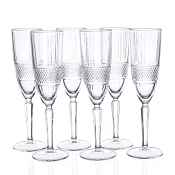 "RCR"Brillante" Набор бокалов для шампанского 6шт, 190мл