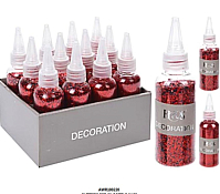 Спрей карнавальный "Глиттер" красный дисплей