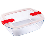 "Cook&Heat" Контейнер стекло 2,5л прям 28x20х8см