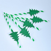 Набор трубочек "Елочки" 19см, 5шт.