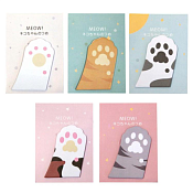 Блок для заметок с закладками "Лапка" 7,5см, в ассорт.