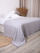 Покрывало вафельное "Diamond" 150х200см цв. серый