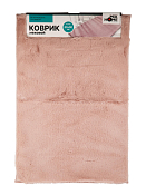 Коврик меховой противоскользящий, 60х90см, цв.пыльная роза