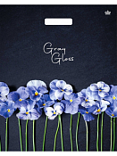 Пакет полиэтиленовый "Грэй Глосс Анютины глазки" 39х48см