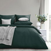 "Verossa" Набор наволочек "Dark green" 70х70см 2шт., страйп