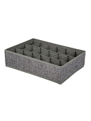 "Linen Grey" Органайзер для белья, 18 секций 34х24х9см