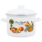 "Пикник" Кастрюля эмалированная 4,5л