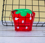 Брелок-кошелек "Fruit strawberry" 4,5х10х10,5см, цв.красный