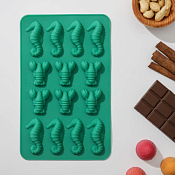 Форма для мармелада "Морской мир" 22,2х14,2х1см, 14 ячеек, цв.ассорт