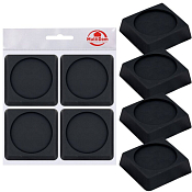 Подставки антивибрационные 4шт. 6см, цв.черный