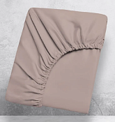 "Василиса" Простыня на резинке 90х200х25см, цв.камео, перкаль