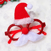 Очки карнавальные "Дед Мороз" 14х13см