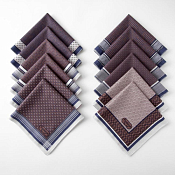 "Этель" Набор мужских носовых платков "Серджио" 12шт., 30х30см,цв.фиолетовый