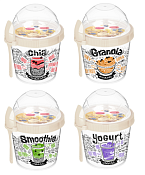 "IZI-GO" Контейнер для завтрака с ложкой 0,45л, цв.св-бежевый