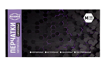 "AVIORA" Набор перчаток нитриловых 100шт., размер М, цв.сиреневый