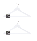 Вешалка "Wood white" деревянная с перекладиной, Набор 2шт. 45х23см 66116FH