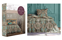 Комплект постельного белья Mia Cara "Малахитовая шкатулка" 1,5сп, 70х70см, бязь