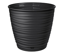 "Saffron" Горшок для цветов с поддоном 9,1л, цв.черный