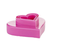 "DELICIA" Двухсторонняя формочка сердечки 6размеров