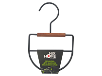 "Loft black" Вешалка металл.дерево для шарфов и акс. 13х20,5см, цв.черный