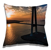 Подушка декоративная "Владивосток. Русский мост" 40х40см