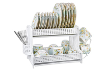 Сушилка для посуды 2х ярусная 51х28,5х32см,цв.белый