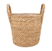 Кашпо плетеное "Сафари" с ручками d=26,5см, h=23см, цв.натуральный