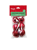 Набор шаров новогодних "Красный блеск" 6шт, 5см