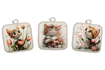 Прихватка "Милые котята" 17х17см