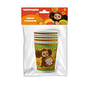 "Чебурашка" Набор бум.стаканов 6шт. 250мл