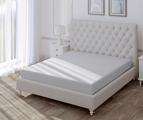 "Волшебная ночь" Простыня на резинке "Gray Cloud" 140х200х20см, страйп