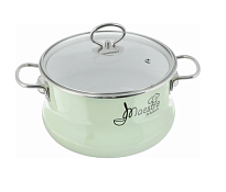 "Maestro" Кастрюля эмалированная 4л цв.салатовая