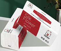 "INSHIRO"SilkFlower" Салфетки бумажные в мягкой упаковке, двухслойные "Japan" 200шт.