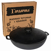 "Гардарика" Жаровня чугунная 30см с двумя ручками, с крышкой