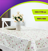 Скатерть "MEIWA" 132х178см, цв.бежевый, розовый