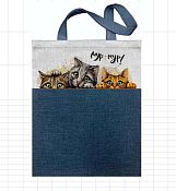 Сумка текстильная "Мур-мур" 34х44