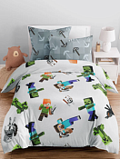 "Василек" Комплект постельного белья "Майнкрафт.Кубический мир" 1,5сп, 70х70см, поплин