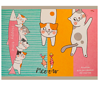 Альбом для рисования "Котики и рыбки" А4, 20л