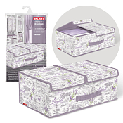 "VALIANT" LAVANDE Короб стеллажный с крышкой на магните, 2 секции 50х30х20см