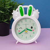 Часы-будильник "Honey bunny" 5,5х13х5,5см цв.зеленый