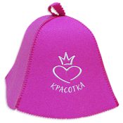 Шапка для сауны "Красотка", цв.розовый