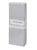 "Mona Liza" Простыня на резинке 160х200х25см, цв.серый, сатин