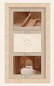 Фоторамка настенная "Bamboo Arch" на 3 фото 10х15см, цв.светло-коричневый
