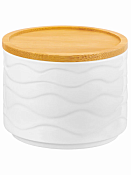 "Айсберг" Банка для хранения "Волны" 250мл, с деревянной крышкой