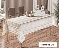 Скатерть "BAMBOO" 160х220см цв.кремовый