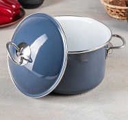 "Grey" Кастрюля цилиндрическая 3л, цв.белоснежно-серый