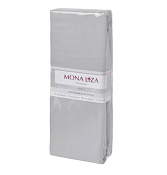 "Mona Liza" Простыня на резинке 200х220х25см, цв.серый