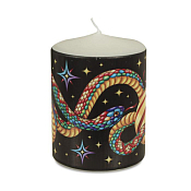 Свеча пеньковая "Звездная змейка" 6х11,5см, цв.черный