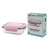 "Soft color" Контейнер стекло 0,37л прям. 14,5х4,8х10,4см.