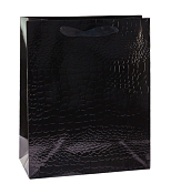 Пакет бумажный "Кайман" черный 40х30х12 см